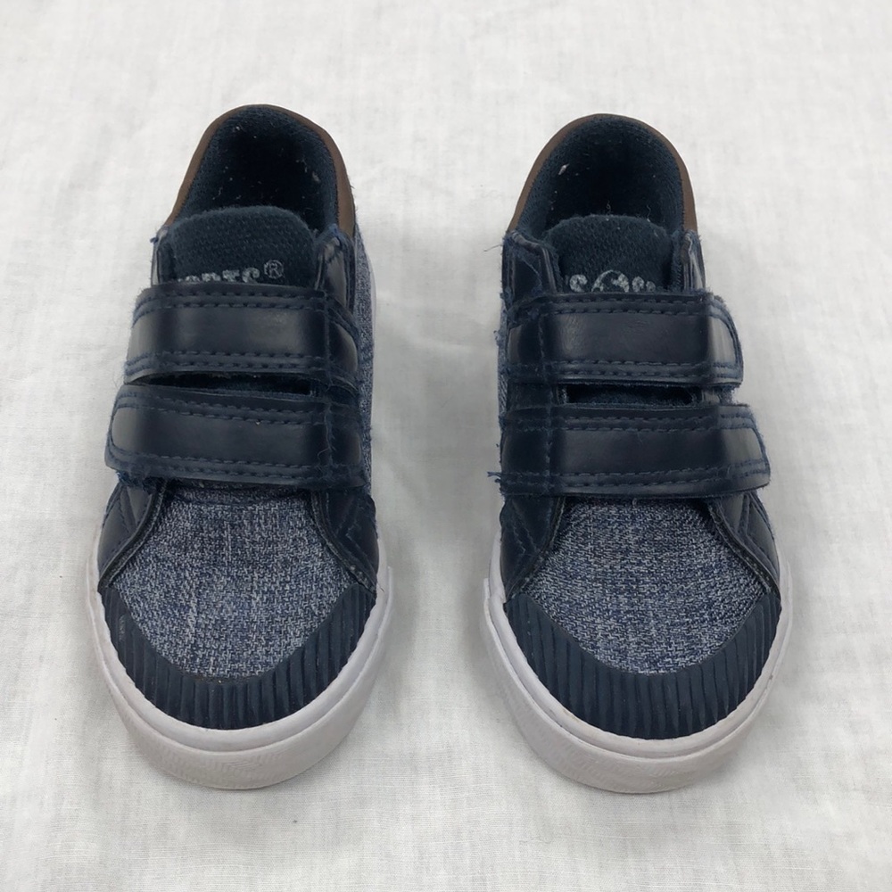 US Sports Infant Boys Double Band Velcro Sneakers- Denim/ Size: 6